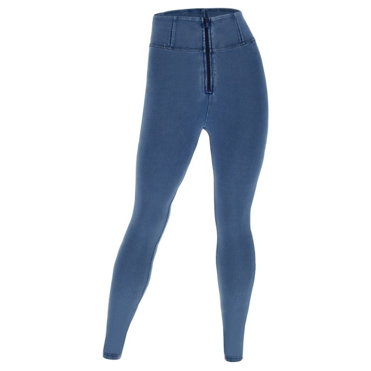 Freddy N.O.W.® Yoga Jeans - 7/8 Mid Waist Super Skinny - J107B - Light Blue - Seams: on tone