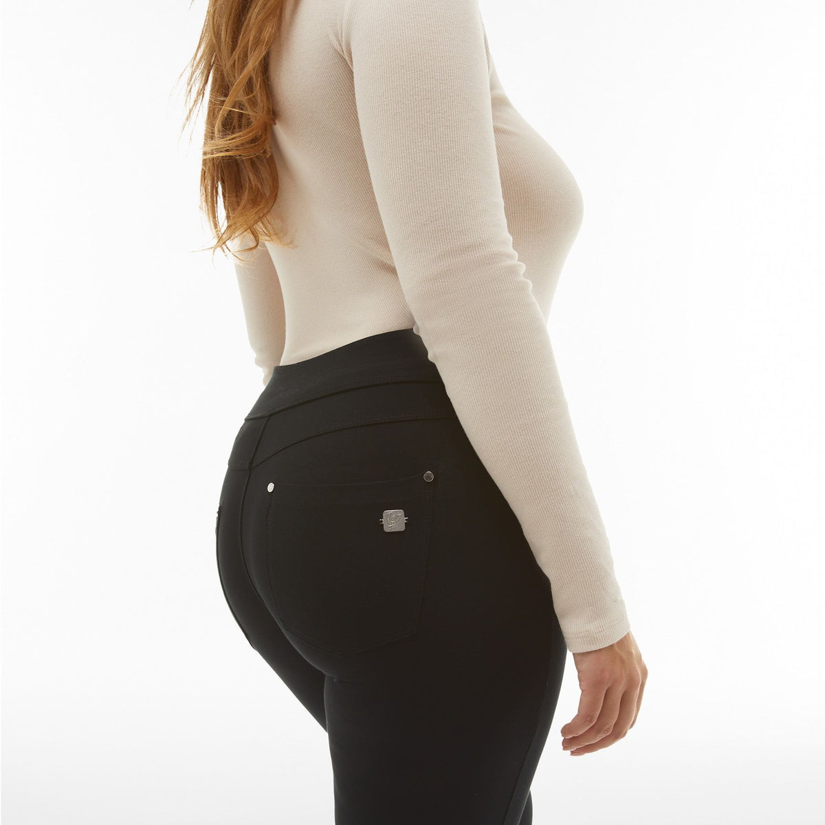 Freddy N.O.W.® Yoga Pants - Mid Waist Skinny - N - Black – Freddywear