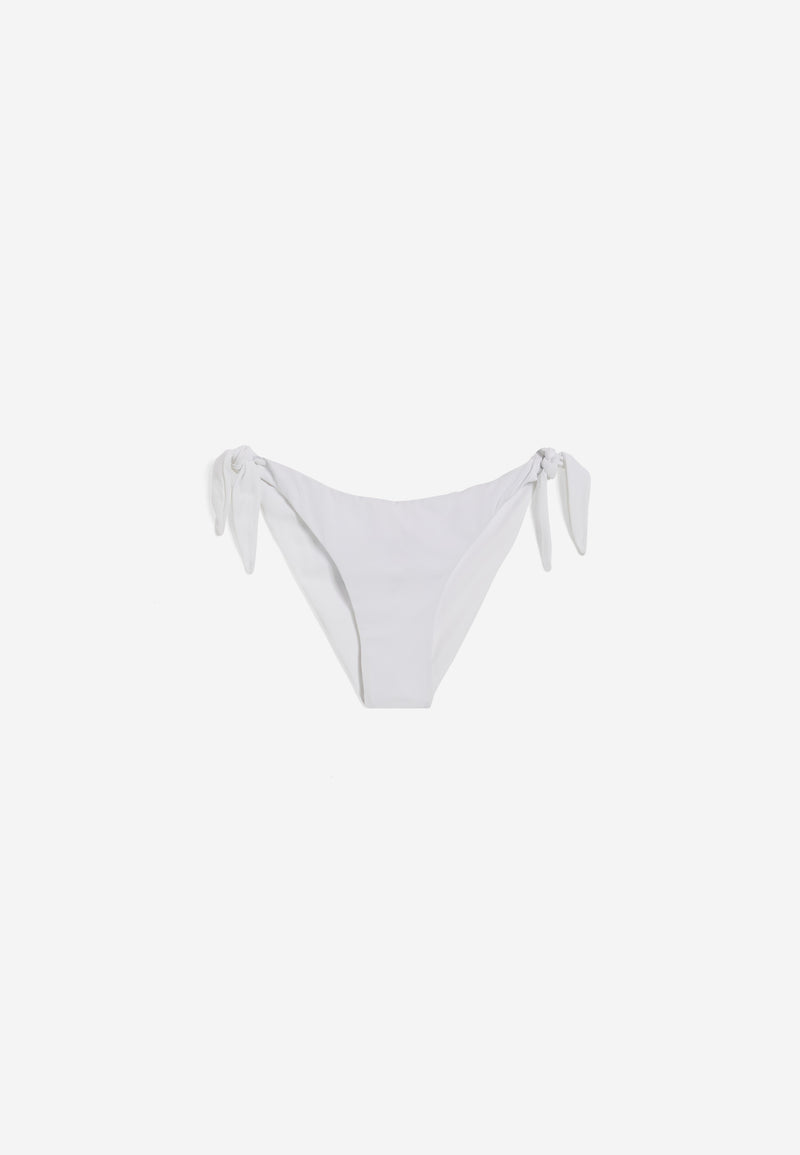Brasilianische Bikinihose - An den Seiten gebunden - WHITE