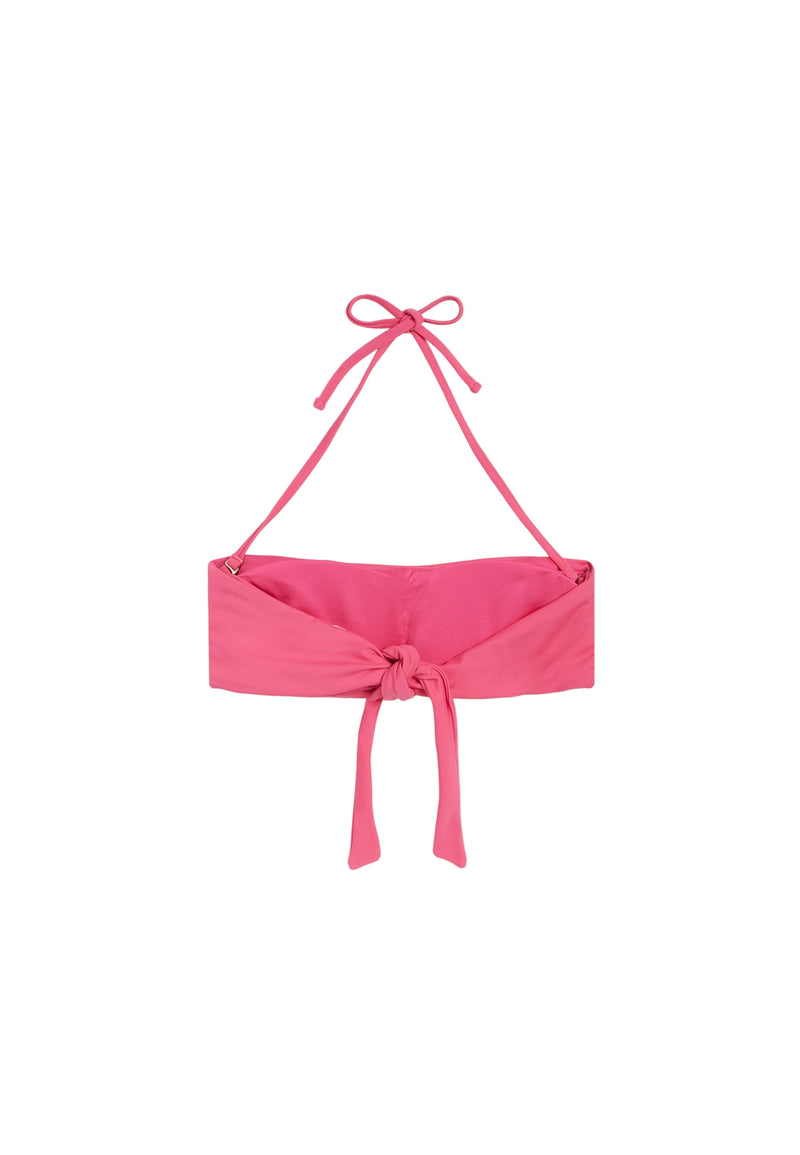 Bandeau-Bikinioberteil mit Freddy Logo - FUCHSIA