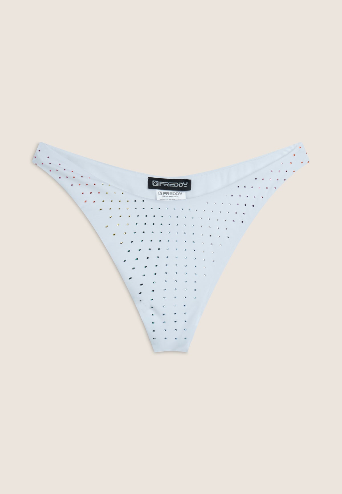 Bikinihose mit Strassverzierung - WHITE