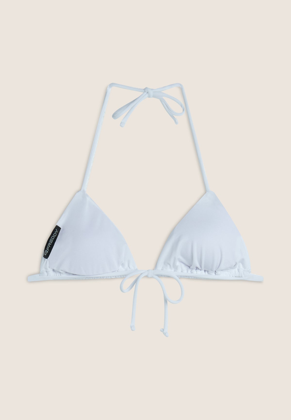 Triangel-Bikinioberteil mit Strassverzierung - WHITE