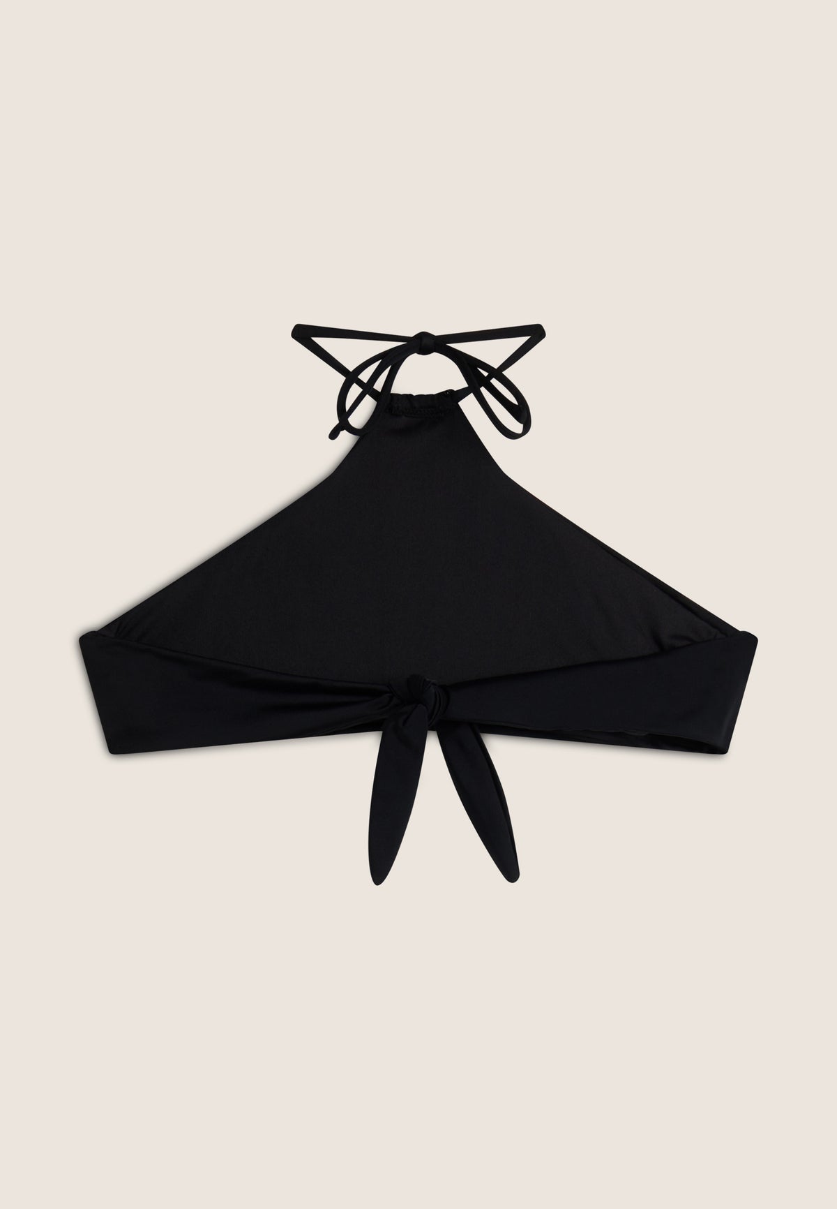 Bikini-Neckholder-Top mit strassbesetztem Freddy Logo - BLACK