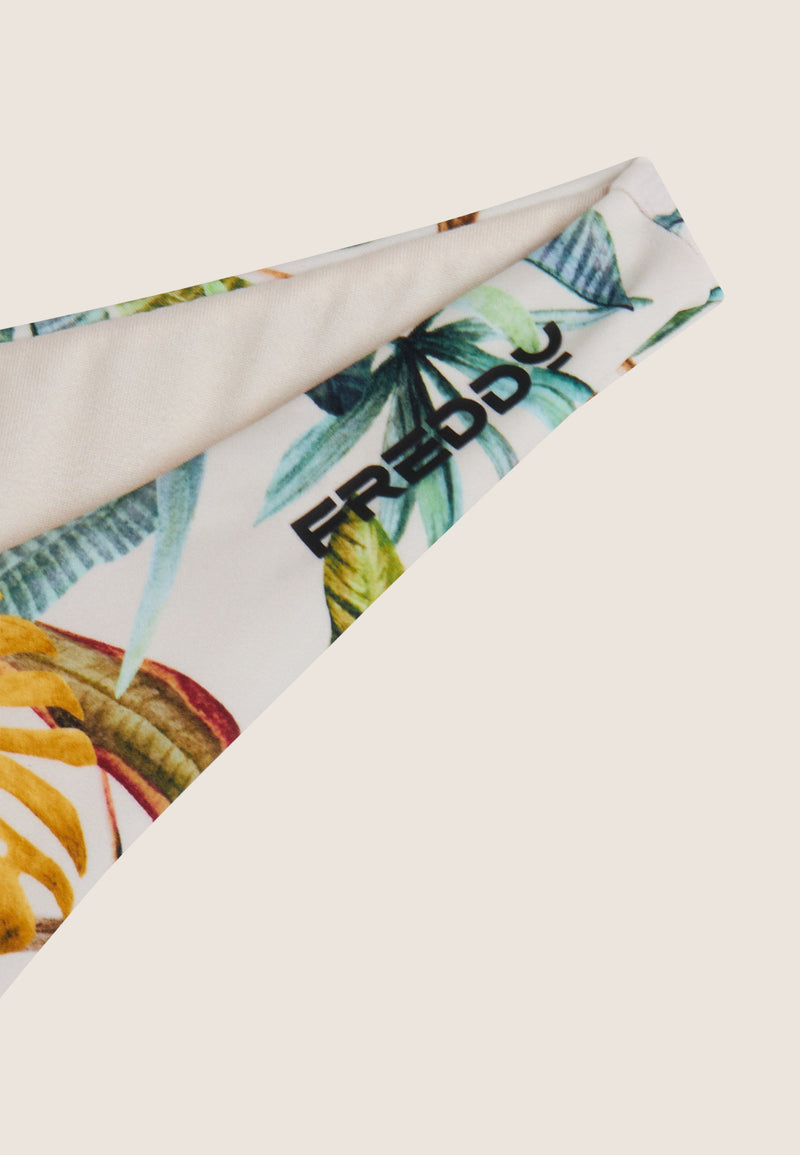 Bikinihose mit tropischem Print - SAND
