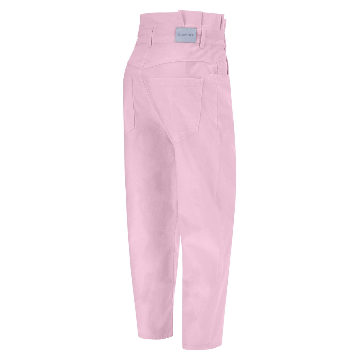 Freddy Day Off Damen Carrot Jeans - Geraffter Saum - Garment Dyed - Direct Dyed - Pink - P89X – Freddywear