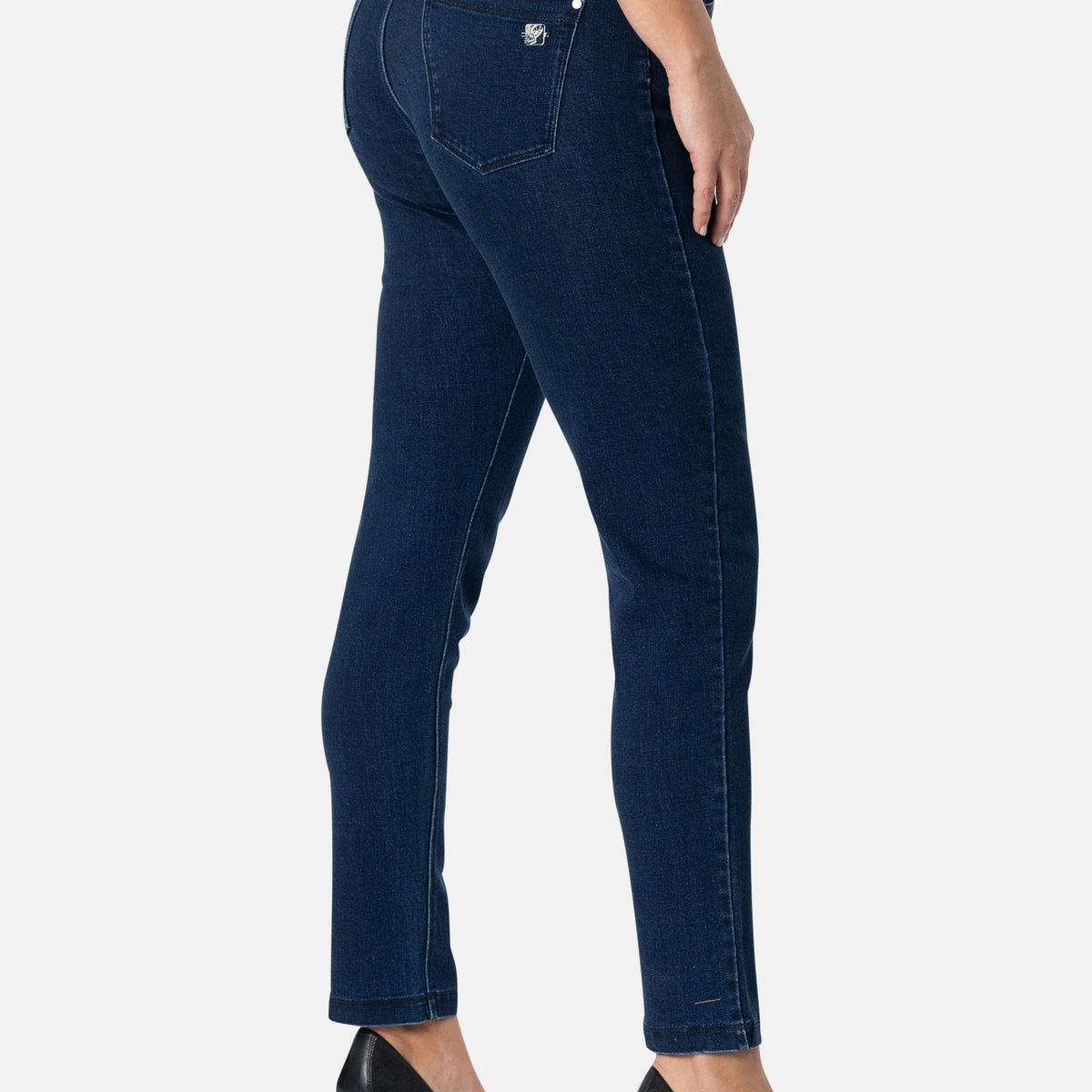 Freddy Fit Jeans - Regular Waist Skinny - Indigoblau - Blaue Nähte - J0B – Freddywear