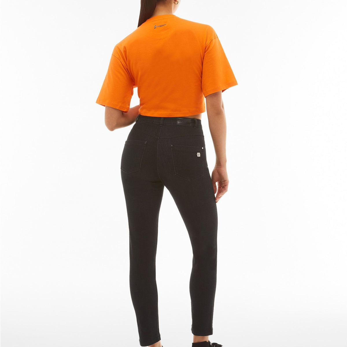 Freddy Fit Jeans - Regular Waist Skinny - Schwarz – Schwarze Nähte - J7N – Freddywear