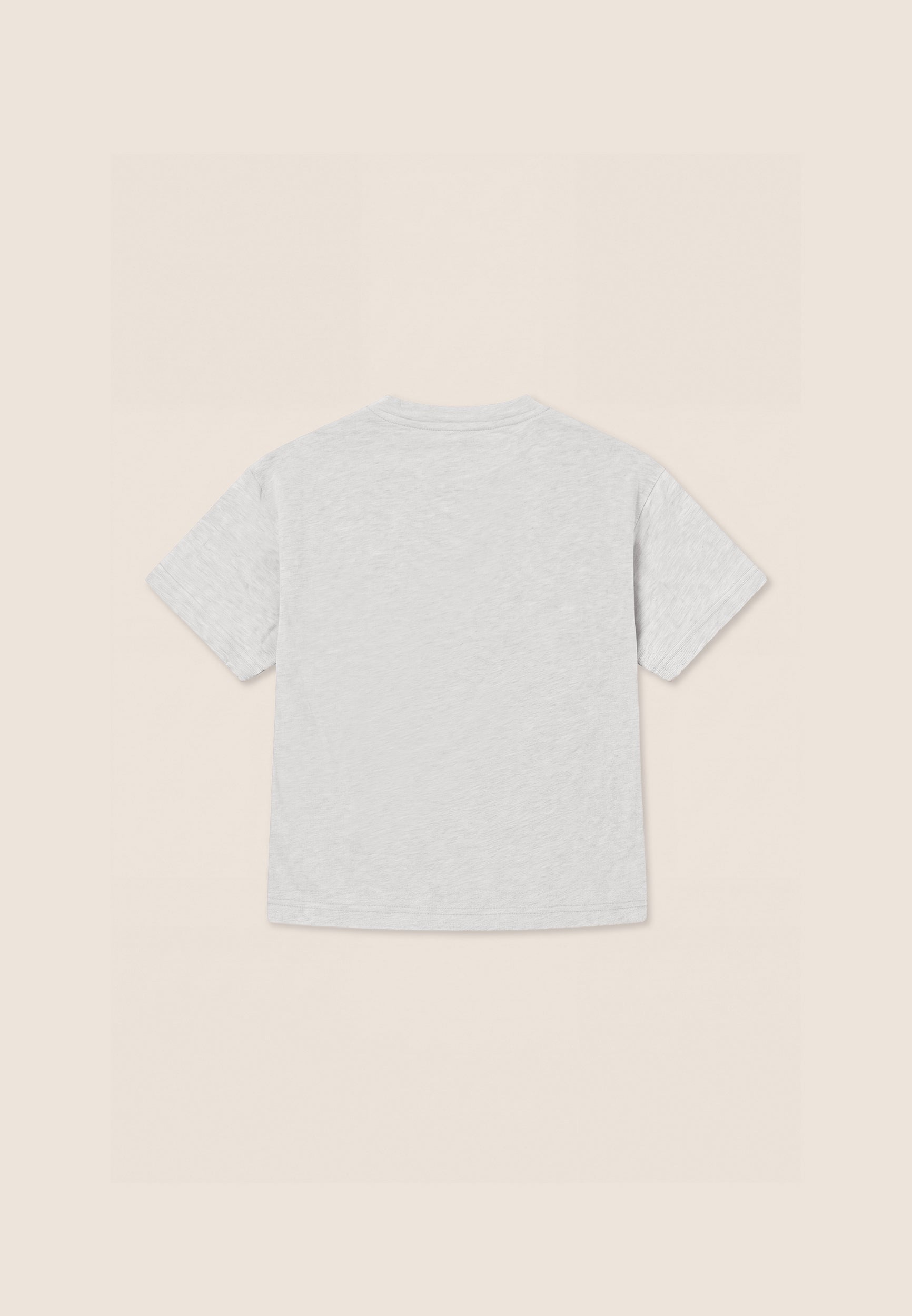 Comfort t-shirt in melange jersey with neon details - White Melange