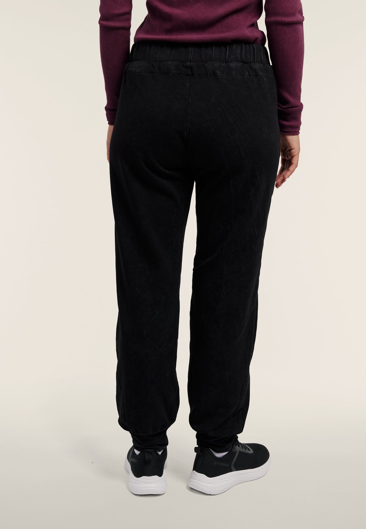 Washed joggers with 50 Years of Movement patch - Black