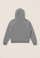 Comfort melange hoodie with neon embroidery - Mélange Gray