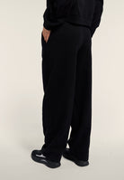 Fleece balloon trousers with faded effect - Black