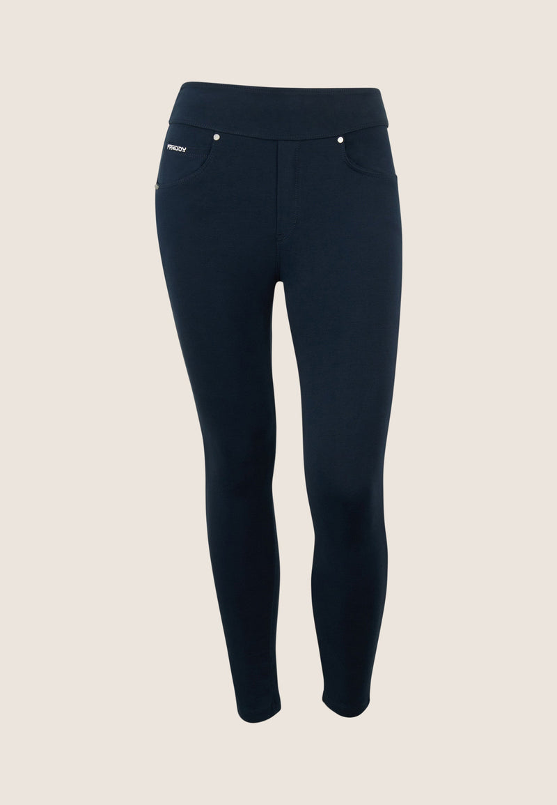 N.O.W. Yoga Mid Waist Skinny 7/8 Pants - Dark Sapphire