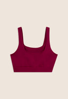 Seamless sporty top with ribbed band under the bust - Raspberry Radiance