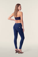 WR.UP Push-Up Regular Waist Skinny Denim Jeans - Denim Dark Blue - Blue Seam