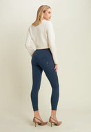 WR.UP Push-Up High Waist Skinny 7/8 Pant With Elastic Waist Band Inlay - Dark Sapphire Blue