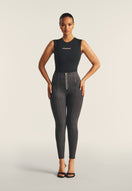 WR.UP Push-Up High Waist Skinny 7/8 Denim Jeans With Front Seam - Black