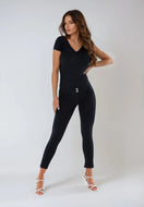 WR.UP Push-Up Regular Waist Skinny 7/8 Pants - Black