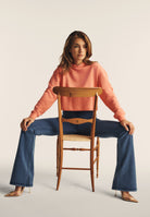 WR.UP Core Push-Up High Waist Flare Denim Jeans - Denim Medium Blue - Blue Seam